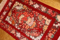 赤い花の絨毯手織りクムペルシャ50025