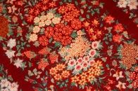 赤い花の絨毯手織りクムペルシャ50025