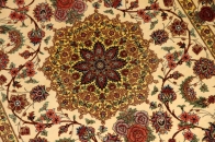 赤いバラの花じゅうたんペルシャシルクの玄関サイズ56086