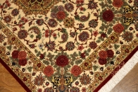 赤いバラの花じゅうたんペルシャシルクの玄関サイズ56086