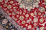 レッド手織りペルシャ絨毯ラグ50147