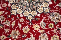 レッド手織りペルシャ絨毯ラグ50147