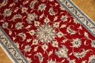 長いペルシャ絨毯ナインの廊下敷き赤い色55413