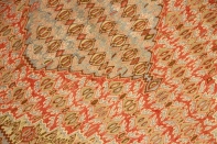 高級玄関マットキリム、セネ産地ウール46520