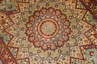 高級絹玄関絨毯のペルシャ手織りクム産50068