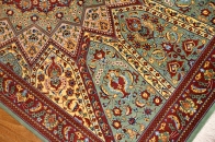 高級絹玄関絨毯のペルシャ手織りクム産50068