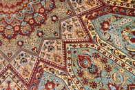 高級絹玄関絨毯のペルシャ手織りクム産50068