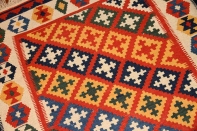 手織りシラズキリムのセンターラグウール65000
