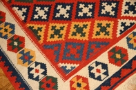 手織りシラズキリムのセンターラグウール65000