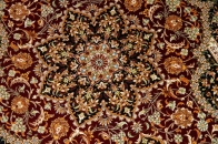 代表的なペルシャ絨毯の模様と色合いクムシルク56085