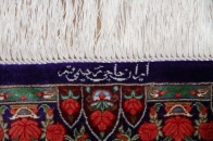 珍しいデザインの玄関マットシルクペルシャ絨毯56042