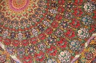 abbasi有名工房高級クムシルクペルシャ絨毯バラ模様60017