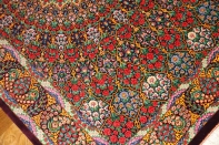 abbasi有名工房高級クムシルクペルシャ絨毯バラ模様60017