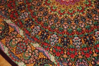 abbasi有名工房高級クムシルクペルシャ絨毯バラ模様60017