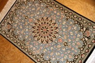 スカイブルー玄関マットペルシャ絨毯50021