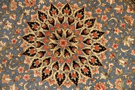 スカイブルー玄関マットペルシャ絨毯50021