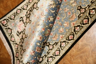 スカイブルー玄関マットペルシャ絨毯50021