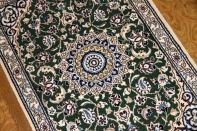 グリーン色の高級ペルシャ絨毯マンションサイズ58026
