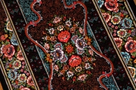 小さい玄関マットとても高品質の手織りペルシャ絨毯クムシルク60056