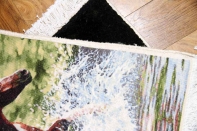 タブリズの馬のピクチャー手織りペルシャ55350