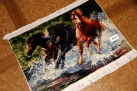 タブリズの馬のピクチャー手織りペルシャ55350