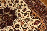 センターラグ手織りペルシャ絨毯タブリーズメダリオンデザインA165000