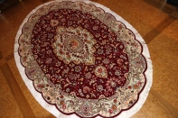 おしゃれな楕円形手織りペルシャ絨毯タブリーズ25729