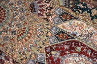 珍しいデザインリビングサイズ手織り高級ペルシャ絨毯59001