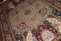 珍しいデザインリビングサイズ手織り高級ペルシャ絨毯59001