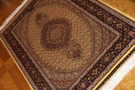 高級玄関マット、手織りペルシャ絨毯タブリーズ産44154