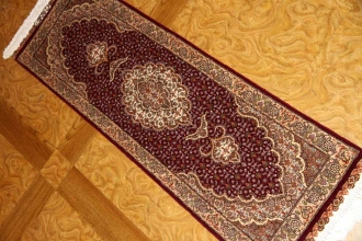 高級手織りペルシャ絨毯タブリーズあがりかまちマヒデザイン35073