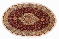 おしゃれな楕円形手織りペルシャ絨毯タブリーズ25729