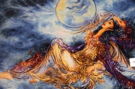 ペルシャ絨毯タブリーズタペストリー55351