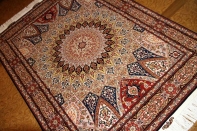 高級手織りペルシャ絨毯タブリーズ珍しい模様59010