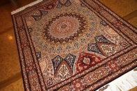 高級手織りペルシャ絨毯タブリーズ珍しい模様59010