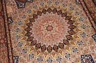 高級手織りペルシャ絨毯タブリーズ珍しい模様59010