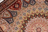 高級手織りペルシャ絨毯タブリーズ珍しい模様59010