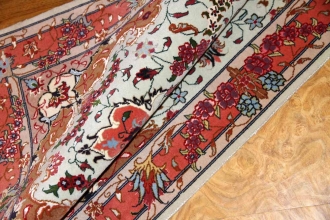 玄関マットタブリーズ産地のペルシャ絨毯イラン輸入3082