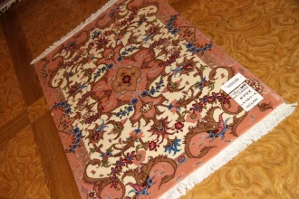 手織り玄関マットペルシャ絨毯タブリーズ34082