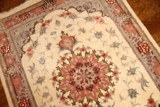 ペルシャ絨毯、おしゃれ玄関マットタブリーズ42015