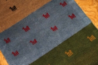 高品質の玄関マット手織りペルシャギャッベイラン直輸入225500