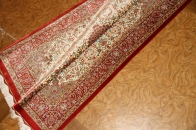 ハイクオリティーシルクの手織り玄関マットクム産地ペルシャ絨毯59095