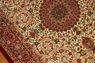 ハイクオリティーシルクの手織り玄関マットクム産地ペルシャ絨毯59095