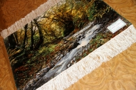 川の風景のピクチャー模様手織りペルシャ絨毯50105