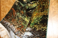 川の風景のピクチャー模様手織りペルシャ絨毯50105