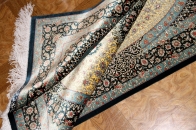 最高級手織りシルクのペルシャ絨毯48044
