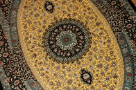 最高級手織りシルクのペルシャ絨毯48044