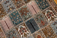 シルクペルシャ玄関マット和風な色彩50028