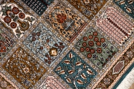 シルクペルシャ玄関マット和風な色彩50028