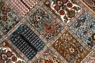 シルクペルシャ玄関マット和風な色彩50028